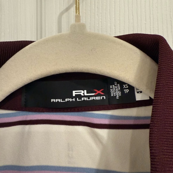 Ralph Lauren White and Burgundy Striped Dress - Picture 3 of 3